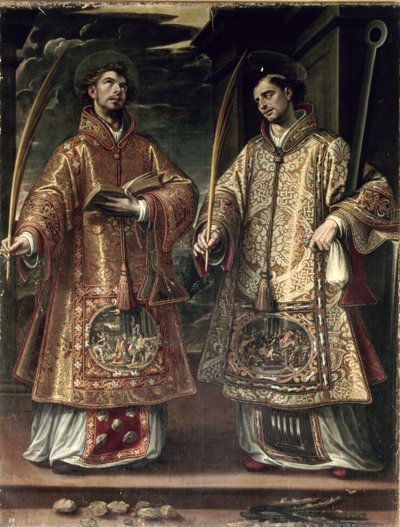 St. Lawrence and St. Stephen by Alonso Sánchez Coello